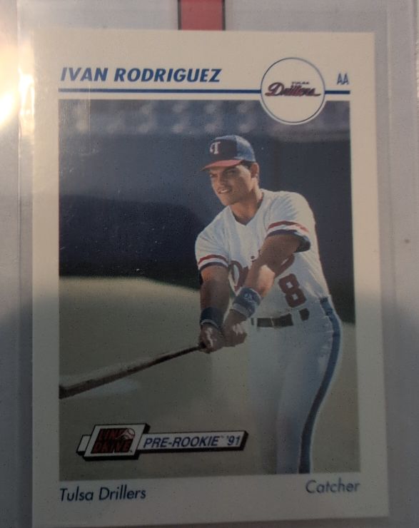 1991 Impel Line Drive AA #592 Ivan Rodriguez — front