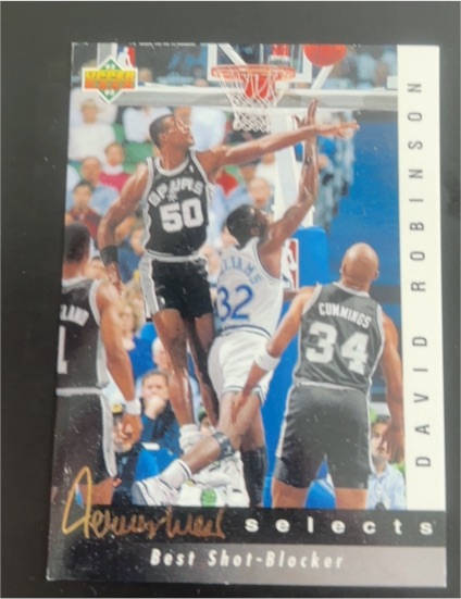 1992-93 Upper Deck Jerry West Selects #JW3 David Robinson — front