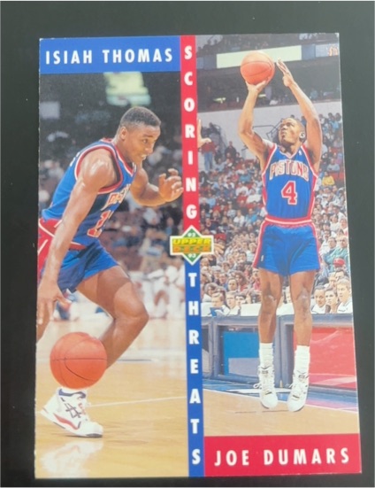 1992-93 Upper Deck #500 Isiah Thomas / Joe Dumars — front