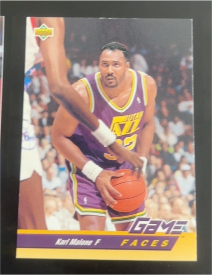 1992-93 Upper Deck #489 Karl Malone Game Faces — front