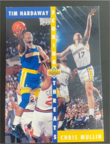 1992-93 Upper Deck Scoring Threats #65 Tim Hardaway / Chris Mullin — front
