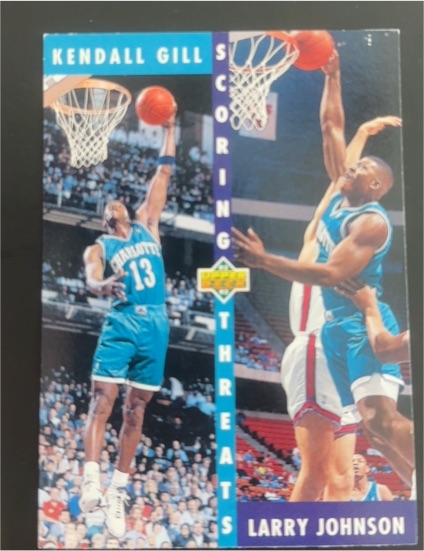 1992-93 Upper Deck Scoring Threats #63 Kendall Gill / Larry Johnson — front