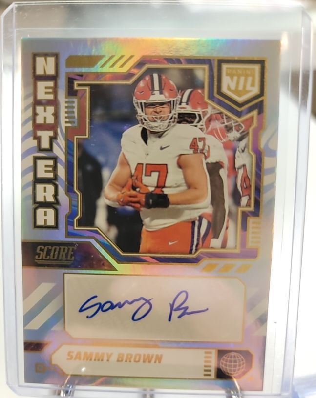 2025 Panini Score #NEN-SBR Sammy Brown Next Era NIL Auto — front