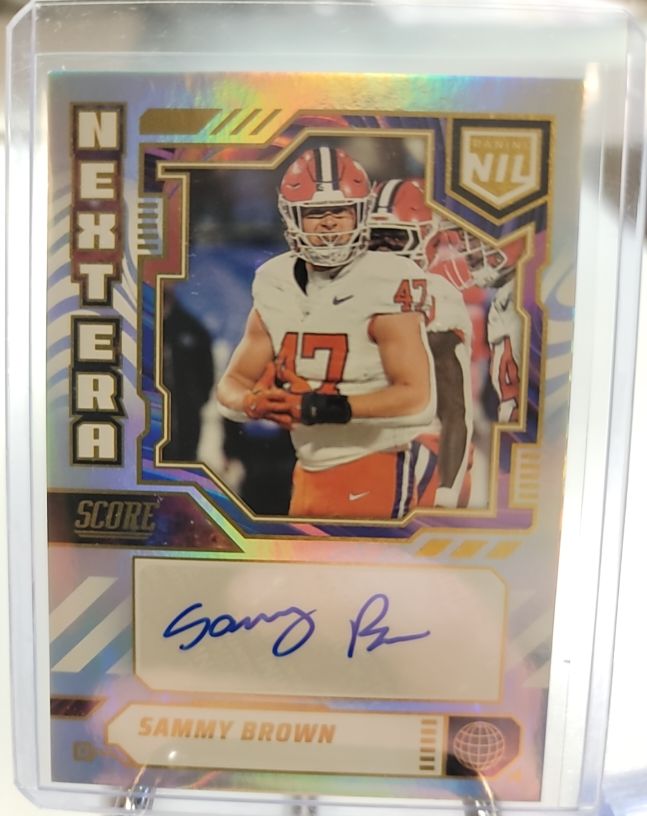 2025 Score Football #NEN-SBR Sammy Brown Next Era NIL Auto Clemson Tigers — front
