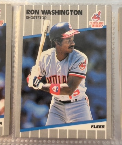 1989 Fleer #416 Ron Washington — front