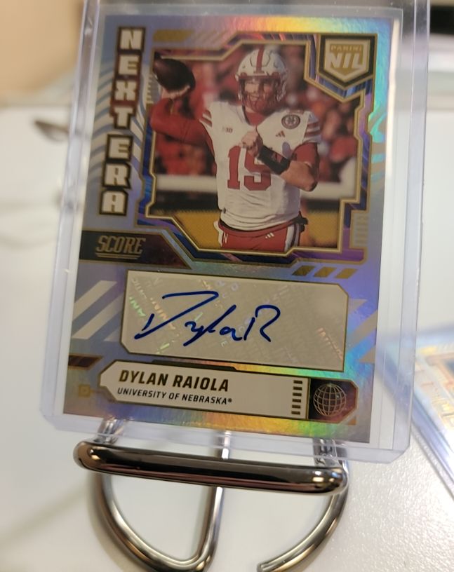 2025 Panini Score #NEN-DRA Dylan Raiola Next Era NIL Auto — front