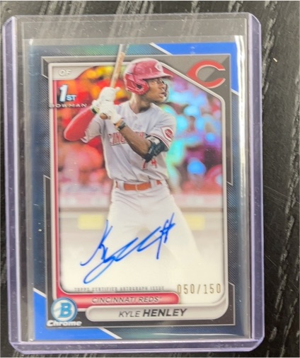 2024 Bowman Chrome #CPA-KHY Kyle Henley — front