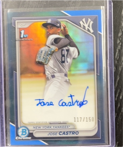 2024 Bowman Chrome Prospect Autographs #CPA-JCO Jose Castro — front