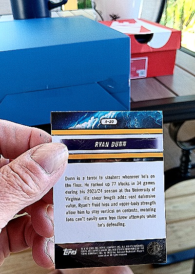 2023-24 Topps Chrome #A-20 Ryan Dunn — back