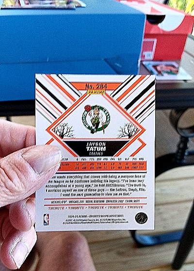 2024-25 Panini NBA Hoops #284 Jayson Tatum — back