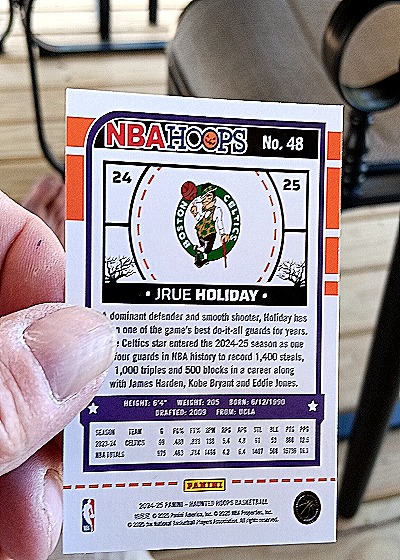 2024-25 Panini NBA Hoops #48 Jrue Holiday — back