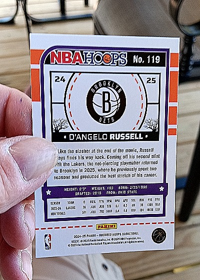2024-25 Panini NBA Hoops #119 D'Angelo Russell — back