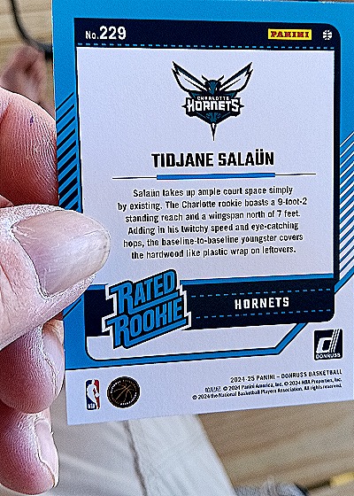 2024-25 Donruss #229 Tidjane Salaun — back