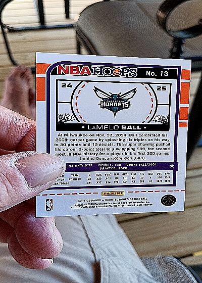 2024-25 Panini NBA Hoops #13 LaMelo Ball — back