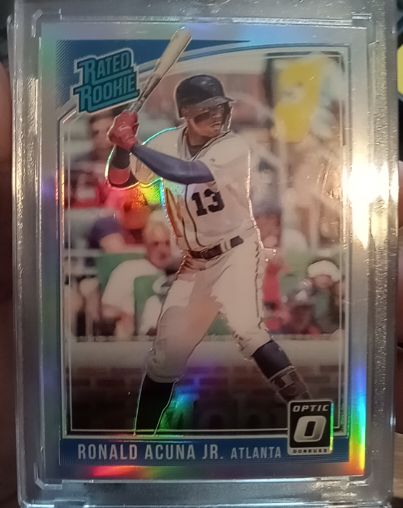 2018 Panini Donruss Optic #63 Ronald Acuna Jr. Rated Rookie — front