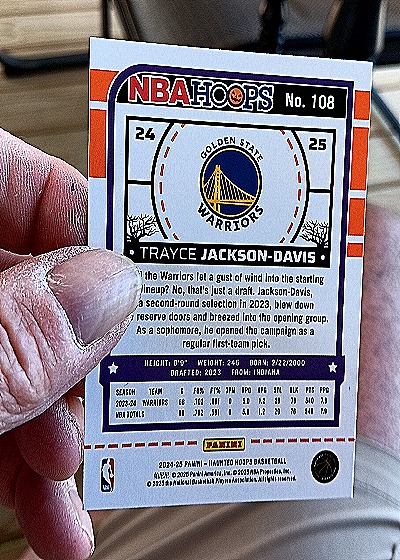 2024-25 Panini NBA Hoops #708 Trayce Jackson-Davis — back