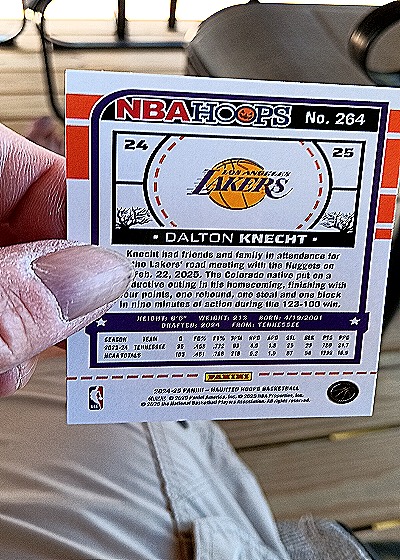 2024-25 Panini NBA Hoops #264 Dalton Knecht — back
