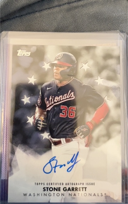 2024 Topps Series 2 Baseball Stars Autographs Stone Garrett — front