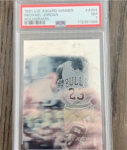 1991 Upper Deck Award Winner #AW4 Michael Jordan Hologram — front