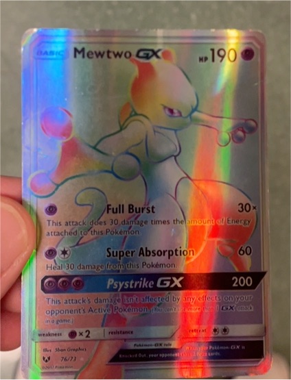 2017 Pokémon Sun & Moon #76 Mewtwo GX — front
