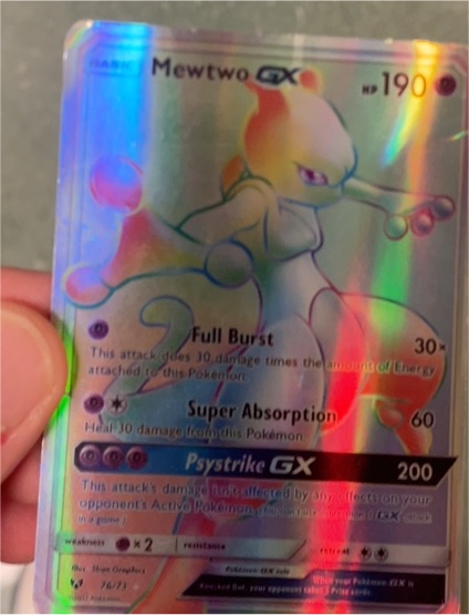 2017 Pokémon Sun & Moon #72 Mewtwo GX — front