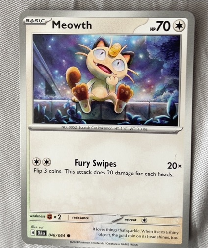 2024 Pokémon Scarlet & Violet Shrouded Fable #048 Meowth — front