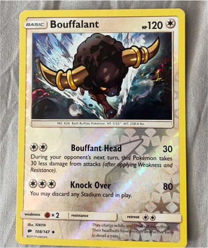 2017 Pokémon #108 Bouffalant — front