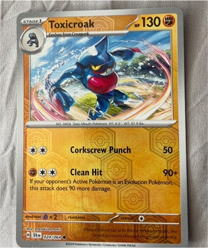 2024 Pokemon Shrouded Fable #024 Toxicroak — front