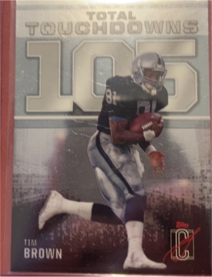 2024 Topps Signature Class #ZO-14 Tim Brown Zone Out Total Touchdowns — front