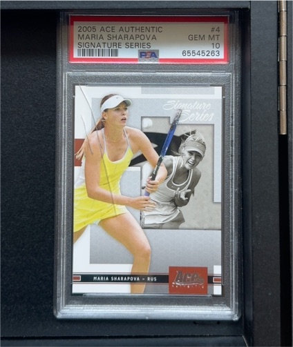 2005 Ace Authentic #4 Maria Sharapova Signature Series — front
