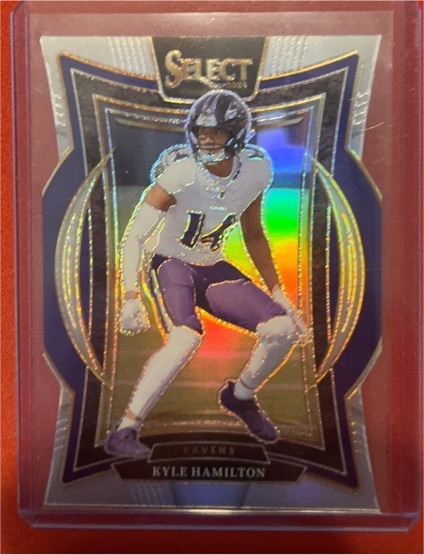 2024 Panini Select #78 Kyle Hamilton Concourse Silver Prizm Die-Cut — front