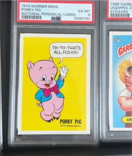 1974 Warner Bros. National Periodical Cards Porky Pig — front