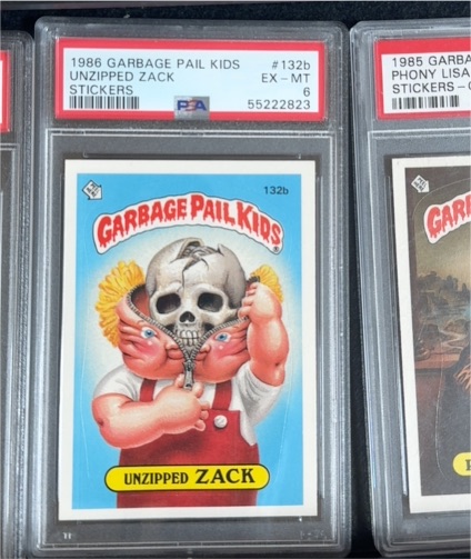 1986 Topps Garbage Pail Kids Series 4 #132b Unzipped Zack — front
