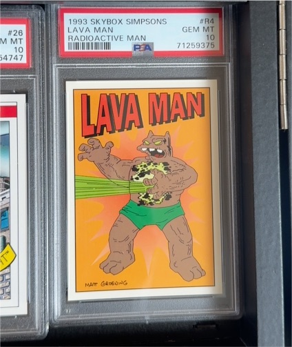 1993 SkyBox Simpsons #R4 Lava Man Radioactive Man — front