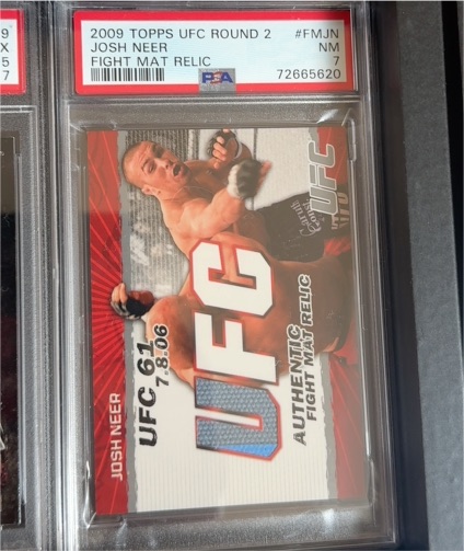2009 Topps UFC Round 2 #FMJN Josh Neer Fight Mat Relic — front
