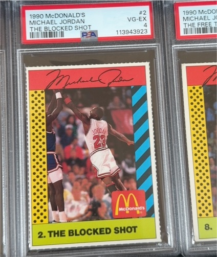 1990 McDonald's #2 Michael Jordan The Blocked Shot — front