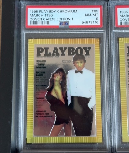 1995 Playboy Chromium Cover Cards Edition 1 #85 March 1990 Donald Trump — front