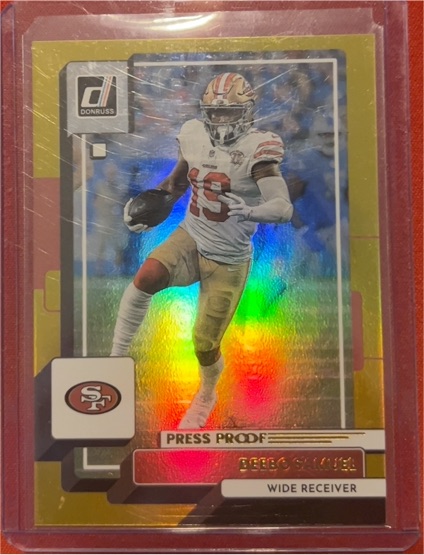 2022 Donruss #22 Deebo Samuel Press Proof Gold — front