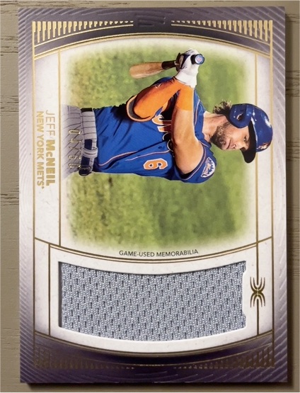 2021 Topps Definitive Collection Jumbo Relic #DJR-JM Jeff McNeil — front