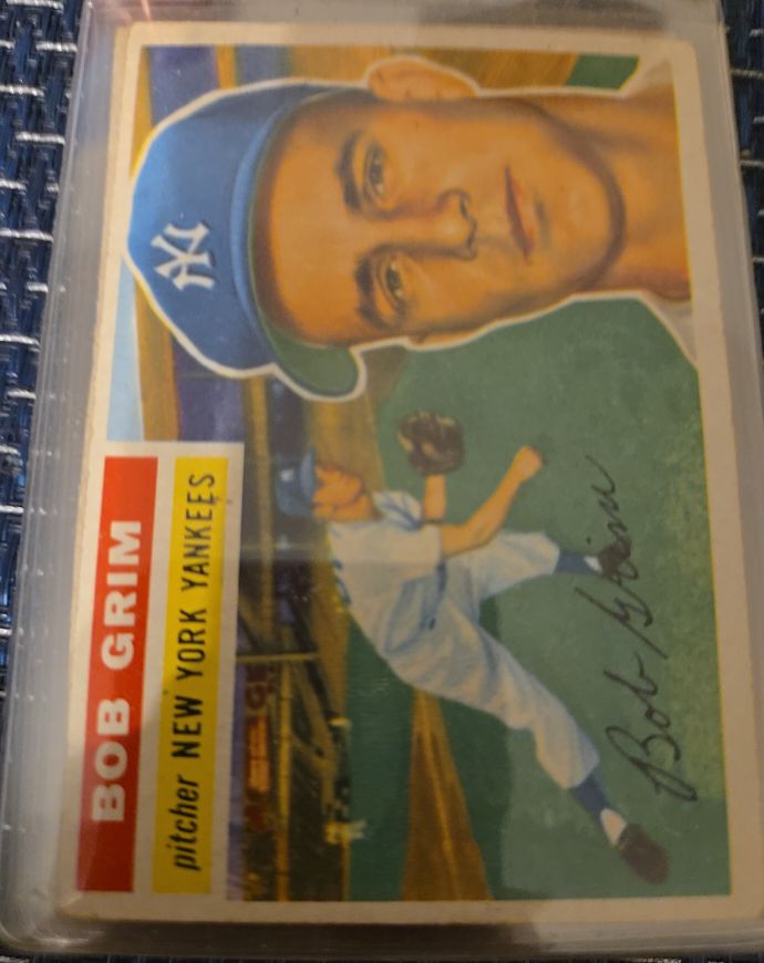 1956 Topps #52B Bob Grim — front