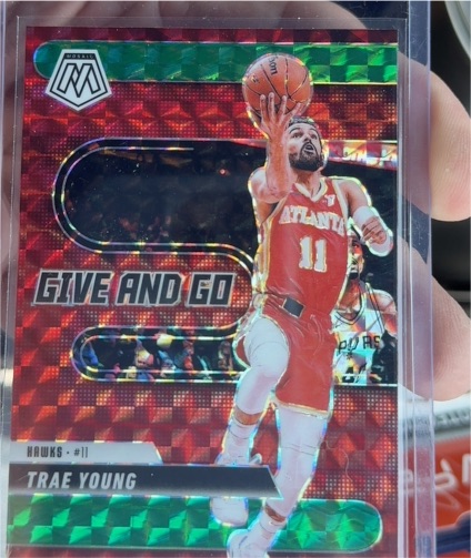 2024-25 Panini Mosaic #11 Trae Young Give and Go — front