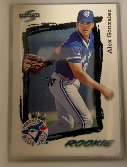 1995 Score #597 Alex Gonzalez Rookie — front
