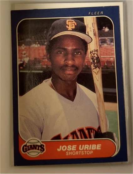 1986 Fleer #552 Jose Uribe — front