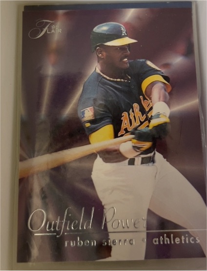 1995 Fleer Flair Outfield Power #10 Ruben Sierra — front