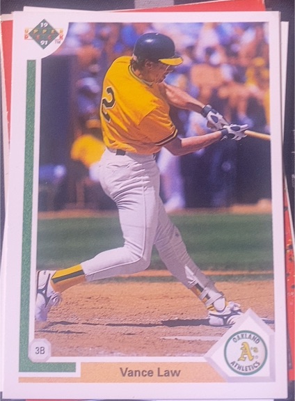 1991 Upper Deck #760 Vance Law Oakland Athletics — front