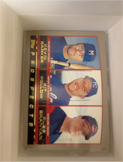 2000 Topps #208 Kevin Barker / Kit Pellow / Russell Branyan — front