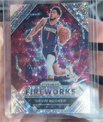 2020-21 Panini Prizm #22 Devin Booker Fireworks — front