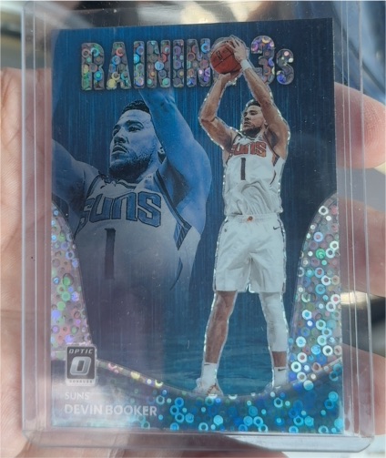 2022-23 Panini Donruss Optic Raining 3s #9 Devin Booker — front