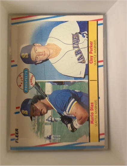 1988 Fleer #649 Mario Diaz / Clay Parker — front