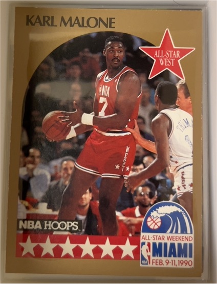 1990-91 Hoops #21 Karl Malone — front